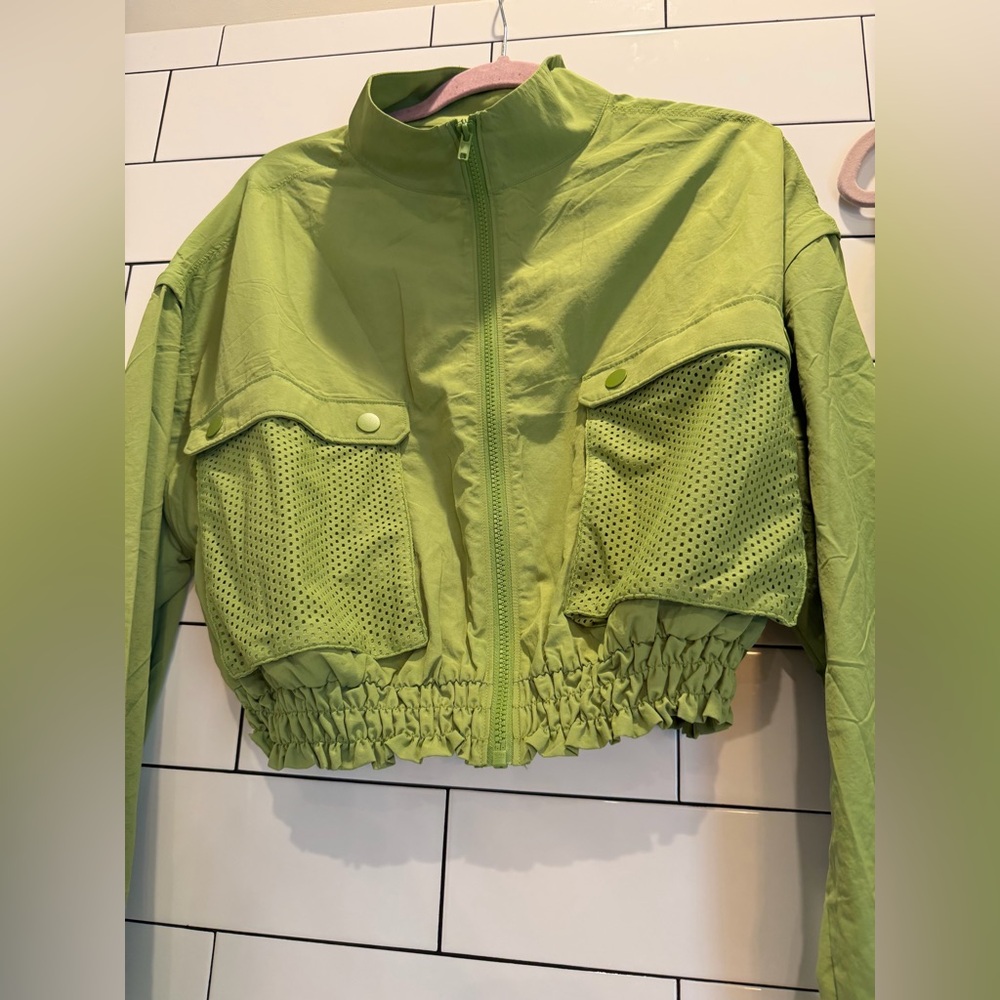 Spiritual Gangster Bridgette Hybrid Zip Vest/Jacket & Shorts - Cactus Green L - Picture 8 of 11